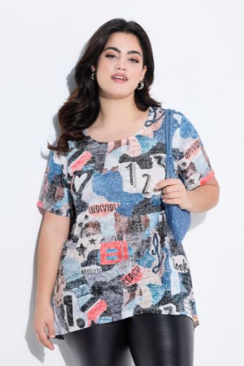 Moda za polnejše Majica kratkih rukava plus velikost, xxl, Ulla Popken in Johann Popken (JP1880)