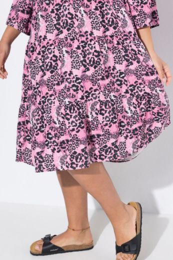 Moda za polnejše Haljina s leopard uzorkom plus velikost, xxl, Ulla Popken in Johann Popken (JP1880)