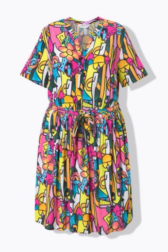 Moda za polnejše Haljina šarenog printa plus velikost, xxl, Ulla Popken in Johann Popken (JP1880)