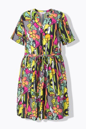 Moda za polnejše Haljina šarenog printa plus velikost, xxl, Ulla Popken in Johann Popken (JP1880)