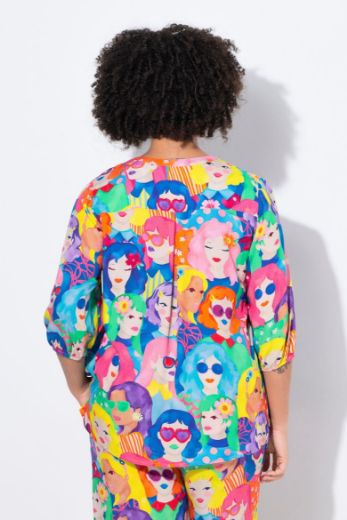Moda za polnejše Bluza s printom lica plus velikost, xxl, Ulla Popken in Johann Popken (JP1880)