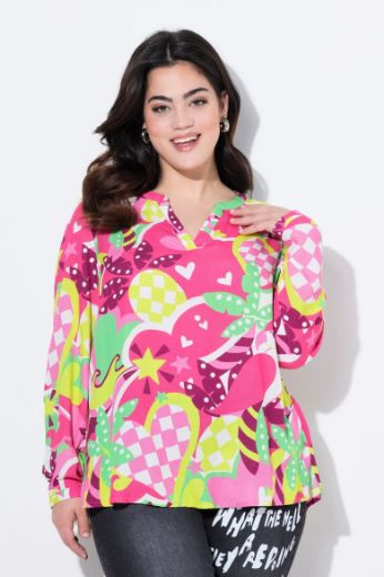 Moda za polnejše Bluza s uzorkom papige plus velikost, xxl, Ulla Popken in Johann Popken (JP1880)
