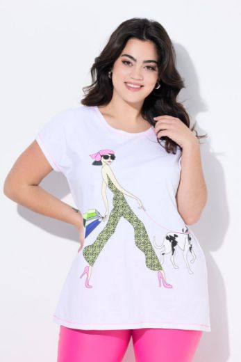 Moda za polnejše Majica kratkih rukava plus velikost, xxl, Ulla Popken in Johann Popken (JP1880)