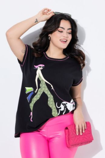 Moda za polnejše Majica kratkih rukava plus velikost, xxl, Ulla Popken in Johann Popken (JP1880)