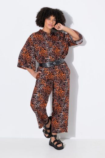 Moda za polnejše Hlače ravnih nogavica s leopard uzorkom plus velikost, xxl, Ulla Popken in Johann Popken (JP1880)