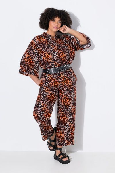 Slika Hlače ravnih nogavica s leopard uzorkom