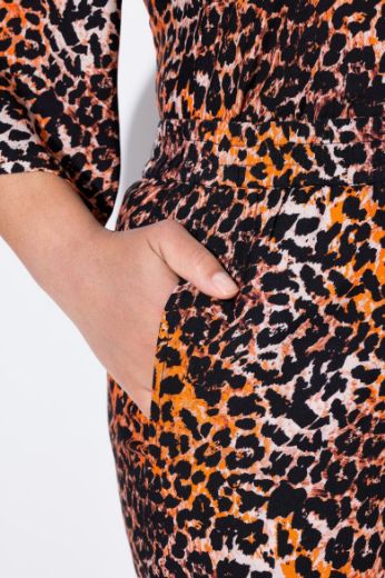 Moda za polnejše Hlače ravnih nogavica s leopard uzorkom plus velikost, xxl, Ulla Popken in Johann Popken (JP1880)