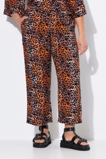 Moda za polnejše Hlače ravnih nogavica s leopard uzorkom plus velikost, xxl, Ulla Popken in Johann Popken (JP1880)