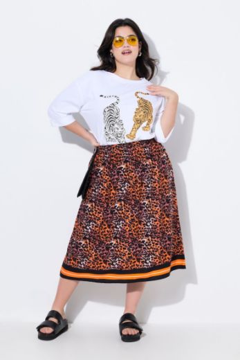 Moda za polnejše Suknja s leopard uzorkom plus velikost, xxl, Ulla Popken in Johann Popken (JP1880)