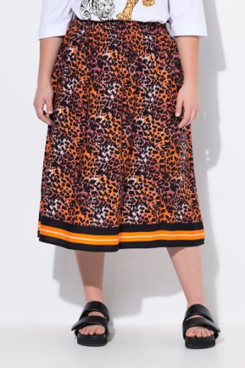 Moda za polnejše Suknja s leopard uzorkom plus velikost, xxl, Ulla Popken in Johann Popken (JP1880)
