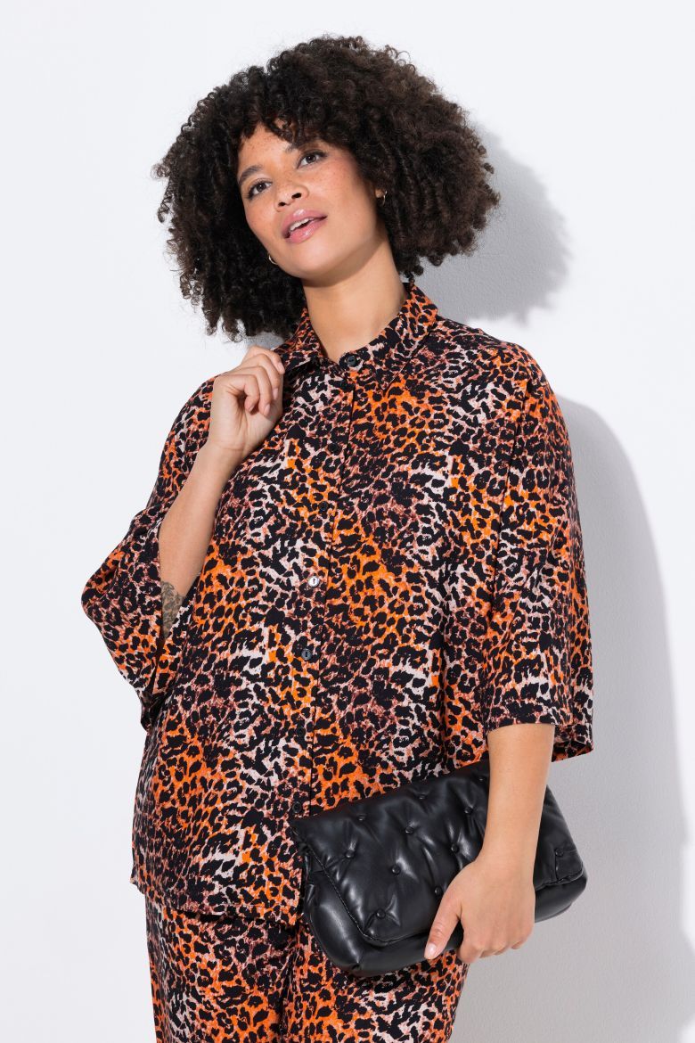 Moda za polnejše Bluza s leopard uzorkom plus velikost, xxl, Ulla Popken in Johann Popken (JP1880)