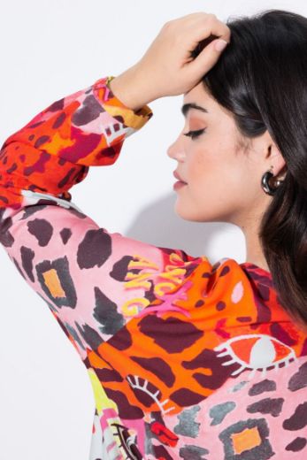 Moda za polnejše Bluza s leopard uzorkom plus velikost, xxl, Ulla Popken in Johann Popken (JP1880)