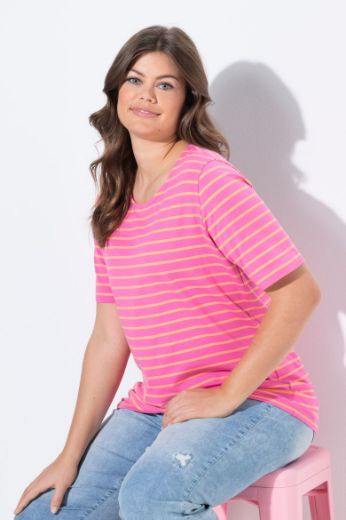 Moda za polnejše Majica prugasta kratkih rukava plus velikost, xxl, Ulla Popken in Johann Popken (JP1880)