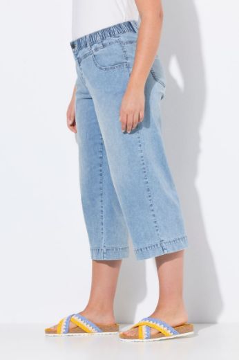 Moda za polnejše Traperice skraćenih širokih nogavica plus velikost, xxl, Ulla Popken in Johann Popken (JP1880)