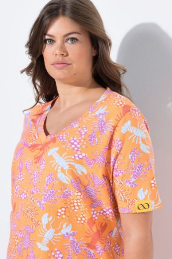 Moda za polnejše Majica kratkih rukava V ovratnika plus velikost, xxl, Ulla Popken in Johann Popken (JP1880)
