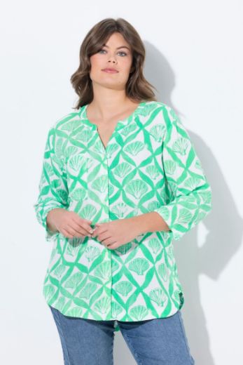 Moda za polnejše Bluza 3/4 rukava V ovratnika plus velikost, xxl, Ulla Popken in Johann Popken (JP1880)