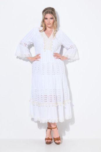 Moda za polnejše Haljina boho s ukrasnim vezom plus velikost, xxl, Ulla Popken in Johann Popken (JP1880)