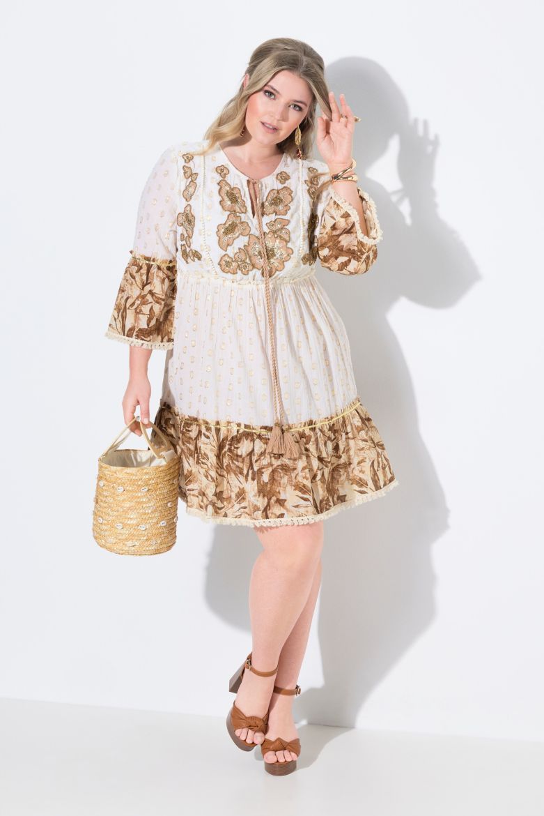 Moda za polnejše Tunika s ukrasnim  vezom plus velikost, xxl, Ulla Popken in Johann Popken (JP1880)