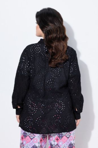 Moda za polnejše Bluza s  ukrasnim vezom plus velikost, xxl, Ulla Popken in Johann Popken (JP1880)
