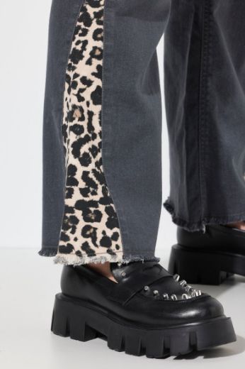 Moda za polnejše Traperice s leopard uzorkom plus velikost, xxl, Ulla Popken in Johann Popken (JP1880)