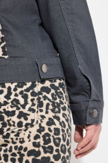 Moda za polnejše Jakna traper s leopard uzorkom plus velikost, xxl, Ulla Popken in Johann Popken (JP1880)