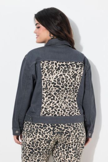 Moda za polnejše Jakna traper s leopard uzorkom plus velikost, xxl, Ulla Popken in Johann Popken (JP1880)