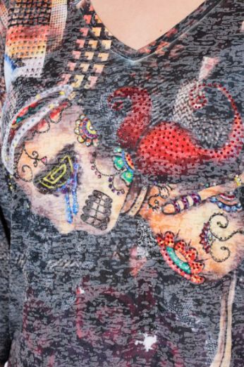 Moda za polnejše Majica kratkih rukava plus velikost, xxl, Ulla Popken in Johann Popken (JP1880)