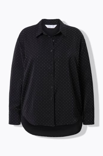 Moda za polnejše Bluza s dodatkom ukrasnih kamenčića plus velikost, xxl, Ulla Popken in Johann Popken (JP1880)