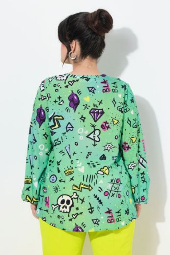 Moda za polnejše Bluza sa printom stripa plus velikost, xxl, Ulla Popken in Johann Popken (JP1880)