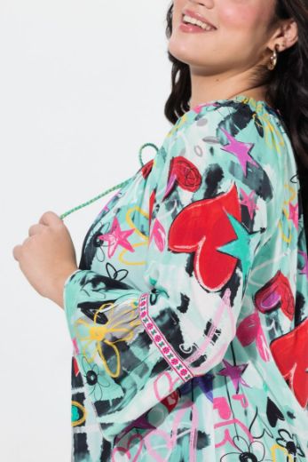 Moda za polnejše Bluza s printom plus velikost, xxl, Ulla Popken in Johann Popken (JP1880)