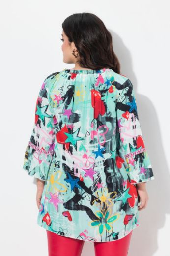 Moda za polnejše Bluza s printom plus velikost, xxl, Ulla Popken in Johann Popken (JP1880)