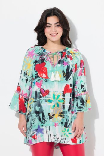 Moda za polnejše Bluza s printom plus velikost, xxl, Ulla Popken in Johann Popken (JP1880)