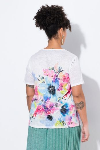 Moda za polnejše Majica kratkih rukava cvjetnog uzorka plus velikost, xxl, Ulla Popken in Johann Popken (JP1880)