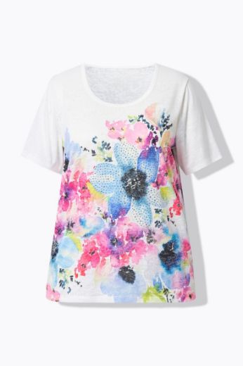 Moda za polnejše Majica kratkih rukava cvjetnog uzorka plus velikost, xxl, Ulla Popken in Johann Popken (JP1880)