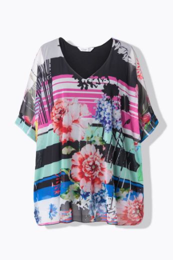 Moda za polnejše Bluza mrežasta sa topom plus velikost, xxl, Ulla Popken in Johann Popken (JP1880)