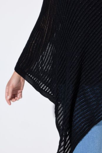 Moda za polnejše Pončo svjetlucavog uzorka plus velikost, xxl, Ulla Popken in Johann Popken (JP1880)