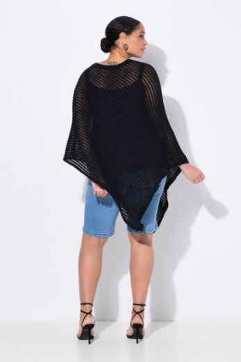 Moda za polnejše Pončo svjetlucavog uzorka plus velikost, xxl, Ulla Popken in Johann Popken (JP1880)