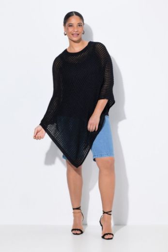 Moda za polnejše Pončo svjetlucavog uzorka plus velikost, xxl, Ulla Popken in Johann Popken (JP1880)