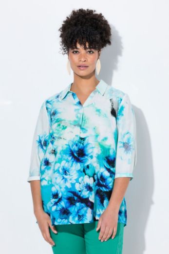 Moda za polnejše Bluza dužeg kroja cvjetnog uzorka plus velikost, xxl, Ulla Popken in Johann Popken (JP1880)