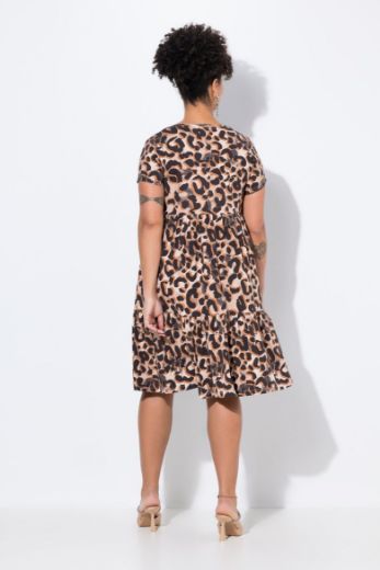 Moda za polnejše Haljina na volane s leopard uzorkom plus velikost, xxl, Ulla Popken in Johann Popken (JP1880)