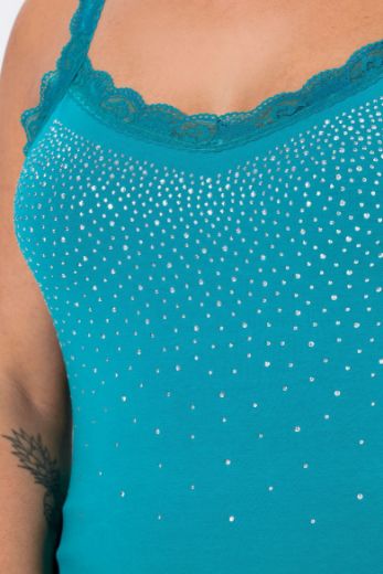 Moda za polnejše Top s čipkastim detaljima plus velikost, xxl, Ulla Popken in Johann Popken (JP1880)