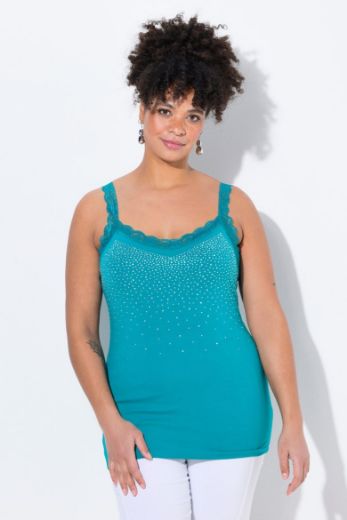 Moda za polnejše Top s čipkastim detaljima plus velikost, xxl, Ulla Popken in Johann Popken (JP1880)
