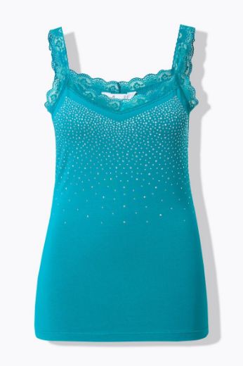 Moda za polnejše Top s čipkastim detaljima plus velikost, xxl, Ulla Popken in Johann Popken (JP1880)