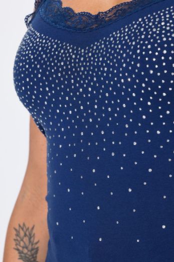 Moda za polnejše Top s čipkastim detaljima plus velikost, xxl, Ulla Popken in Johann Popken (JP1880)