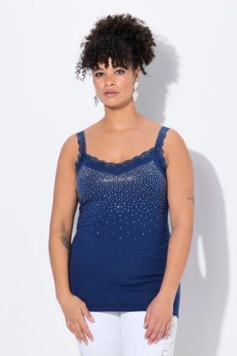 Moda za polnejše Top s čipkastim detaljima plus velikost, xxl, Ulla Popken in Johann Popken (JP1880)