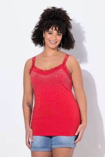 Moda za polnejše Top s čipkastim detaljima plus velikost, xxl, Ulla Popken in Johann Popken (JP1880)