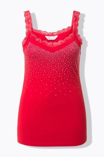 Moda za polnejše Top s čipkastim detaljima plus velikost, xxl, Ulla Popken in Johann Popken (JP1880)
