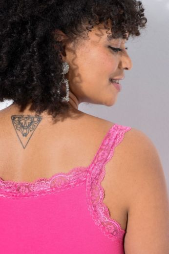 Moda za polnejše Top s čipkastim detaljima plus velikost, xxl, Ulla Popken in Johann Popken (JP1880)