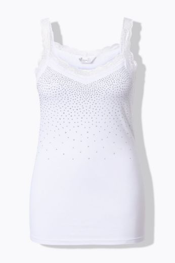 Moda za polnejše Top s čipkastim detaljima plus velikost, xxl, Ulla Popken in Johann Popken (JP1880)