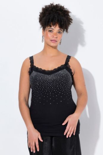 Moda za polnejše Top s čipkastim detaljima plus velikost, xxl, Ulla Popken in Johann Popken (JP1880)